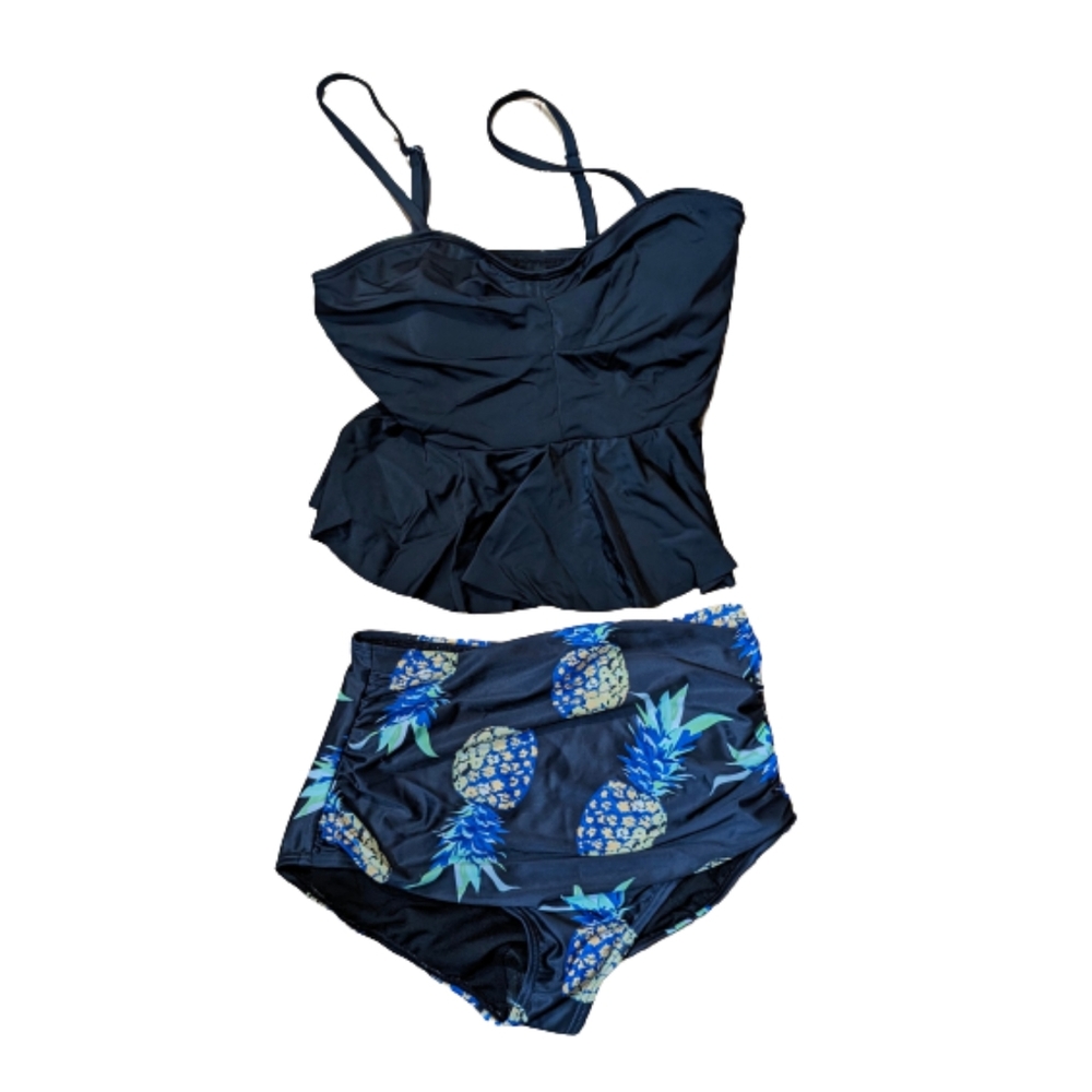 Coastal Rose Womens Small Pineapple Taankini 2 Piece